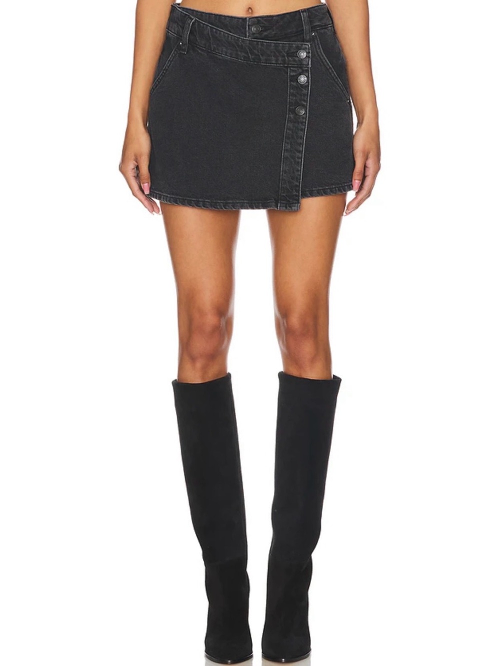 We The Free Wynne Denim Skirt in Eclipse NWOT Sizes 26, 27, 28